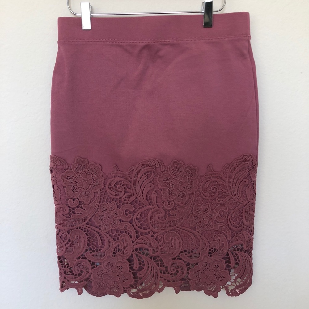 Dark Pink skirt.